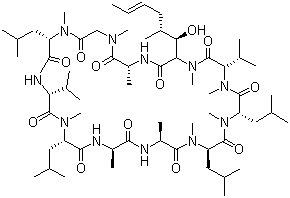 structure of CAS# 63775-95-1, Cyclosporin B;Cyclo[L-alanyl-D-alanyl-N-methyl-L-leucyl-N-methyl-L-leucyl-N-methyl-L-valyl-3-hydroxy-N,4-dimethyl-L-2-amino-6-octenoyl-L-alanyl-N-methylglycyl-N-methyl-L-leucyl-L-valyl-N-methyl-L-leucyl]