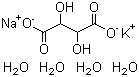 Potassium sodium tartrate tetrahydrate molecular structure (CAS 6381-59-5)