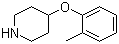 structure of CAS# 63843-42-5, 4-(2-Methylphenoxy)piperidine