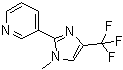 结构式 CAS# 63875-04-7, 3-[1-甲基-4-(三氟甲基)-1H-咪唑-2-基]-吡啶