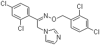 structure of CAS# 64211-45-6, Oxiconazole;1-(2,4-Dichlorophenyl)-N-[(2,4-dichlorophenyl)methoxy]-2-imidazol-1-yl-ethanimine