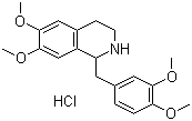 结构式 CAS# 6429-04-5, 四氢罂粟碱盐酸盐; 1-(3,4-二甲氧基苄基)-6,7-二甲氧基-1,2,3,4-四氢异喹啉盐酸盐