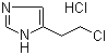 结构式 CAS# 6429-10-3, 5-(2-氯乙基)-1H-咪唑盐酸盐; 4-(2-氯乙基)咪唑盐酸盐