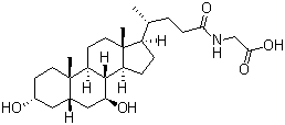 Glycoursodeoxycholic acid molecular structure (CAS 64480-66-6)
