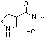 结构式 CAS# 644972-57-6, 3-吡咯烷甲酰胺盐酸盐