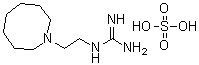 Guanethidine monosulfate molecular structure (CAS 645-43-2)