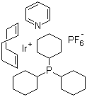 (1,5-Cyclooctadiene)pyridine(tricyclohexylphosphine)iridium hexafluorophosphate molecular structure (CAS 64536-78-3)