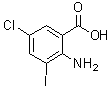 2-Amino-5-chloro-3-iodobenzoic acid molecular structure (CAS 64724-23-8)