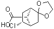 (1alpha,4alpha,5alpha,7S*)-(-)-5-Chloro-spiro[bicyclo[2.2.1]heptane-2,2'-[1,3]dioxolane]-7-carboxylic acid molecular structure (CAS 64812-08-4)