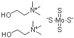 Bis(choline)tetrathiomolybdate molecular structure (CAS 649749-10-0)