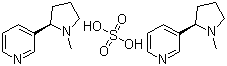 structure of CAS# 65-30-5, Nicotine sulfate;3-[(2S)-1-Methyl-2-pyrrolidinyl]pyridine sulfate; Black Leaf 40