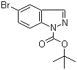 结构式 CAS# 651780-02-8, 5-溴-吲唑-1-羧酸叔丁酯