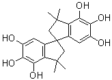 2,2',3,3'-Tetrahydro-3,3,3',3'-tetramethyl-1,1'-spirobi[1H-indene]-4,4',5,5',6,6'-hexol molecular structure (CAS 65192-09-8)