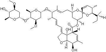 结构式 CAS# 65195-55-3, 阿维菌素 B1a