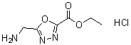 结构式 CAS# 652158-84-4, 5-(氨基甲基)-1,3,4-恶二唑-2-羧酸乙酯单盐酸盐