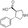 (3R,4S)-4-Phenylpyrrolidine-3-carboxylic acid molecular structure (CAS 652971-46-5)