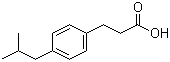 structure of CAS# 65322-85-2, 4-(2-Methylpropyl)benzenepropanoic acid;3-(4-Isobutylphenyl)propanoic acid; 3-(4'-Isobutylphenyl)propionic acid; 3-(p-Isobutylphenyl)propionic acid