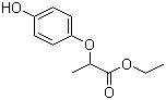 Ethyl 2-(4-hydroxyphenoxy)propionate molecular structure (CAS 65343-67-1)