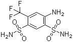 structure of CAS# 654-62-6, 4-Amino-6-(trifluoromethyl)benzene-1,3-disulfonamide;5-Amino-alpha,alpha,alpha-trifluorotoluene-2,4-disulphonamide