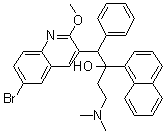 6-Bromo-alpha-[2-(dimethylamino)ethyl]-2-methoxy-alpha-1-naphthalenyl-beta-phenyl-3-quinolineethanol molecular structure (CAS 654655-80-8)