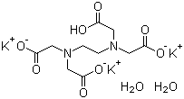 结构式 CAS# 65501-24-8, 乙二胺四乙酸三钾二水合物