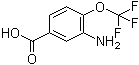 3-氨基-4-三氟甲氧基苯甲酸分子结构 (CAS 656-06-4)