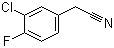 structure of CAS# 658-98-0, 3-Chloro-4-fluorophenylacetonitrile;3-Chloro-4-fluorobenzyl cyanide