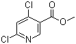 structure of CAS# 65973-52-6, Methyl 4,6-dichloronicotinate