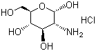 structure of CAS# 66-84-2, D-Glucosamine hydrochloride;2-Amino-2-deoxy-D-glucopyranose hydrochloride
