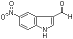 结构式 CAS# 6625-96-3, 5-硝基吲哚-3-甲醛
