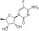 structure of CAS# 66335-38-4, 5'-Deoxy-5-fluorocytidine;5-Fluoro-5'-deoxycytidine