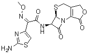 [5aR-[5aalpha,6beta(Z)]]-2-Amino-alpha-(methoxyimino)-N-(1,4,5a,6-tetrahydro-1,7-dioxo-3H,7H-azeto[2,1-b]furo[3,4-d][1,3]thiazin-6-yl)-4-thiazoleacetamide molecular structure (CAS 66340-33-8)