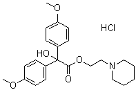 4,4'-Dimethoxybenzilic acid 2-piperidinoethyl ester hydrochloride molecular structure (CAS 6636-67-5)