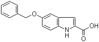 结构式 CAS# 6640-09-1, 5-苄氧基吲哚-2-羧酸
