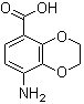 结构式 CAS# 66411-22-1, 8-氨基-1,4-苯并二恶烷-5-羧酸