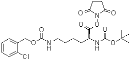 N6-[[(2-Chlorophenyl)methoxy]carbonyl]-N2-[(1,1-dimethylethoxy)carbonyl]-L-lysine 2,5-dioxo-1-pyrrolidinyl ester molecular structure (CAS 66438-39-9)