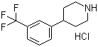 4-(3-Trifluoromethylphenyl)piperidine hydrochloride molecular structure (CAS 6652-16-0)