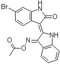 结构式 CAS# 667463-85-6, 6-溴靛玉红-3'-丙酮肟