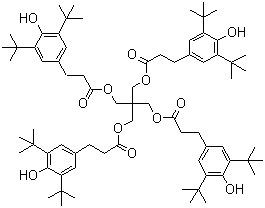 Pentaerythritol tetrakis(3-(3,5-di-tert-butyl-4-hydroxyphenyl)propionate) molecular structure (CAS 6683-19-8)