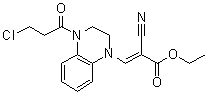 4-(3-Chloropropionyl)-alpha-cyano-3,4-dihydro-1(2H)-quinoxalineacrylic acid ethyl ester molecular structure (CAS 6687-91-8)