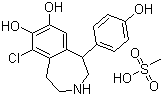 结构式 CAS# 67227-57-0, 甲磺酸非诺多泮; 6-氯-2,3,4,5-四氢-1-(4-羟苯基)-1H-3-苯并氮杂卓-7,8-二醇甲磺酸盐