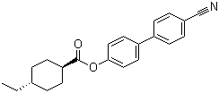 trans-4'-Cyano[1,1'-biphenyl]-4-yl 4-ethylcyclohexanecarboxylate  molecular structure (CAS 67284-56-4)