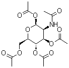 structure of CAS# 6730-10-5, 1,3,4,6-Tetra-O-acetyl-2-acetamido-2-deoxy-beta-D-mannopyranose;NSC 232059
