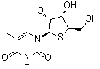结构式 CAS# 6741-71-5, 5-甲基-4'-硫代尿苷