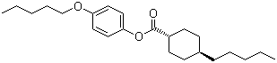 structure of CAS# 67589-55-3, trans-4-Pentylcyclohexanecarboxylic acid 4-(pentyloxy)phenyl ester;4-n-Pentyloxyphenyl 4-trans-n-pentylcyclohexanecarboxylate