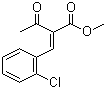 2-Acetyl-3-(2-chlorophenyl)acrylic acid methyl ester molecular structure (CAS 67593-46-8)