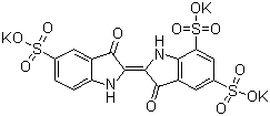 structure of CAS# 67627-18-3, Indigotrisulfonic acid tripotassium salt
