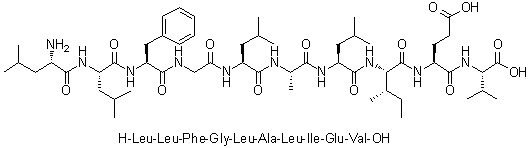 L-Leucyl-L-leucyl-L-phenylalanylglycyl-L-leucyl-L-alanyl-L-leucyl-L-isoleucyl-L-alpha-glutamyl-L-valine molecular structure (CAS 676595-50-9)
