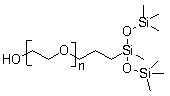 2-[Hydroxy(polyethyleneoxy)propyl]heptamethyltrisiloxane molecular structure (CAS 67674-67-3)