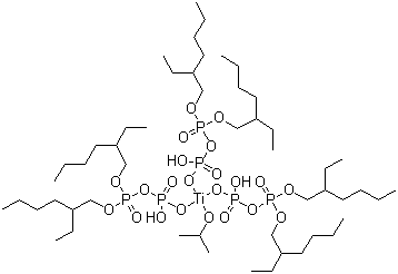 Isopropyl tri(dioctylpyrophosphate) titanate molecular structure (CAS 67691-13-8)